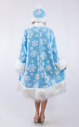  Карнавальный костюм Снегурочки для взрослого. Размер 46-48. Ткань ― искусственн. . фото 5
