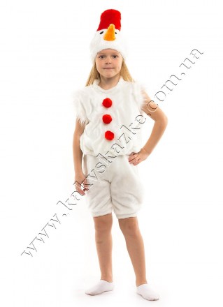  Карнавальный костюм Снеговика. На новогоднюю елку и праздник осени. Для детей в. . фото 2