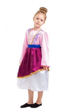  Карнавальный костюм Китаянки Мулан. Для детей возрастом от 4 до 9 лет. Рост 110. . фото 3