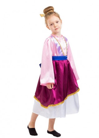  Карнавальный костюм Китаянки Мулан. Для детей возрастом от 4 до 9 лет. Рост 110. . фото 2