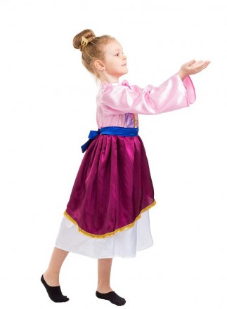  Карнавальный костюм Китаянки Мулан. Для детей возрастом от 4 до 9 лет. Рост 110. . фото 4