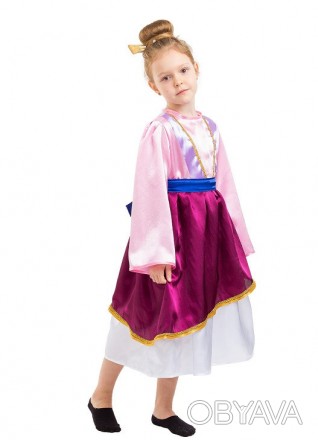  Карнавальный костюм Китаянки Мулан. Для детей возрастом от 4 до 9 лет. Рост 110. . фото 1