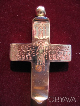 Крест- энколпион (мощевик) Марка Печерника XI век, копия. Бронза, литьё. Размер . . фото 1