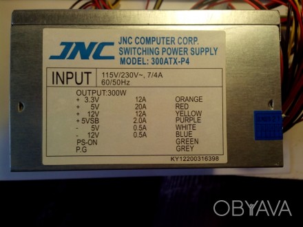 Блок питания JNC 300atx-4p, описание на фото. Пересылка. . фото 1