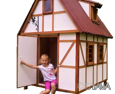 Очень красивый детский домик. Изготовлен из дерева. Безопасный для детейЦвет пок. . фото 1