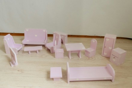 Комплект мебели для кукол
Характеристики изделия:	Материал - МДФ;	Толщина матери. . фото 2