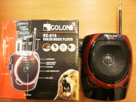 Радиоприемник с фонарем "GOLON" RX-678REC
Воспроизводит аудиофайлы в формате MP3. . фото 7