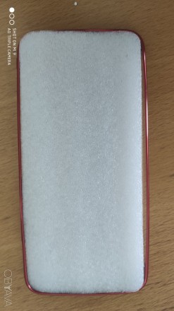 Новий силіконовий бампер чохол на Redmi Note 7 прозорий із червоними бортами.. . фото 3