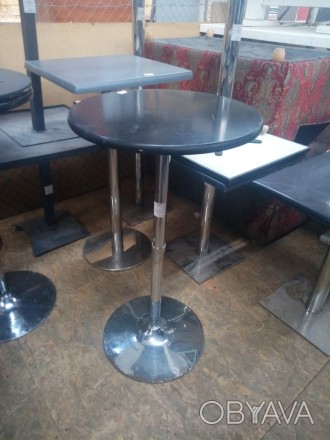 Бу барный стол с хромированной ножкой. Размеры: 600*1100 мм. 
Бу барный на высо. . фото 1
