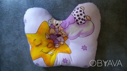 Ортопедическая подушка для новорождённых, в отличном состоянии.. . фото 1