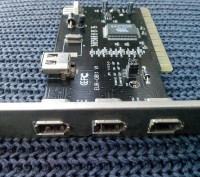 PCI Controller IEEE 1394 EUR-0811 V1, 3 внешних порта, 1 внутренний. Интерфейс P. . фото 2