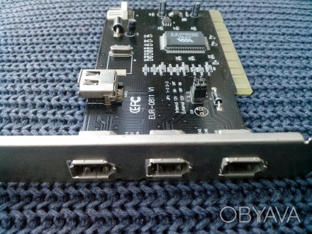 PCI Controller IEEE 1394 EUR-0811 V1, 3 внешних порта, 1 внутренний. Интерфейс P. . фото 1