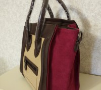 Женская сумка СМАЙЛ (Smile) из натуральной замши и мягкого высококачественного к. . фото 5