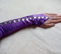 Эксклюзивные фиолетовые перчатки. Были сшиты на заказ в единственном экземпляре . . фото 9