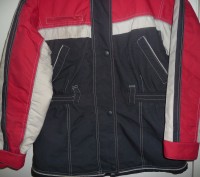 Фирменная спортивная куртка Crane. Цвет комбинированный: красный темно синий и с. . фото 6