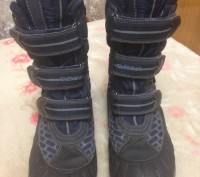 Зимние высокие ботинки GEOX в отличном состоянии , на 3 липучках, непромокаемые . . фото 3