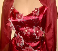 Платье вечернее 

Цвет: бордо

Ширина корсета – 35- 43 см (корсет регулирует. . фото 6