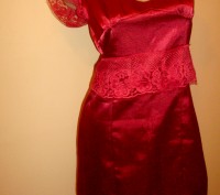 Платье бордо с гепюровыми вставками. Очень похоже на то что носит Тина Кароль :). . фото 5