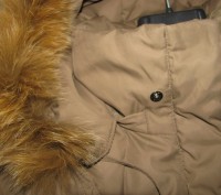 Пальто зимнее, для девочки подростка, оливкового цвета, с капюшоном на молнии, м. . фото 6
