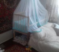 Дитяче ліжечко на шарнірах, виготовлена із натурального дерева. Три положення, м. . фото 6