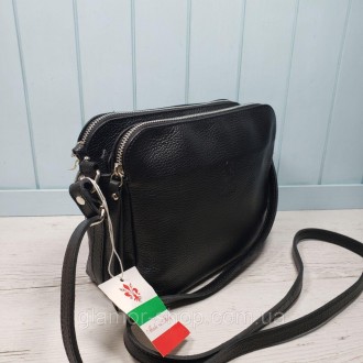 Женская кожаная Итальянская сумка на три отделения ! 

2 отделения на молнии и. . фото 3