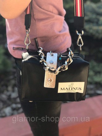 Стильная кожаная сумка Polina & Eiterou модель Malinus шикарного качества!

Вн. . фото 3