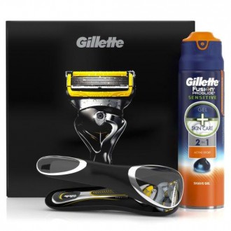 Подарочный набор Gillette Fusion ProShield: бритва с технологией flexball + чехо. . фото 3
