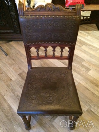 Стол и шесть стульев в стиле Генрих 2, изготовленные в Франции в конце 19 века. . . фото 1
