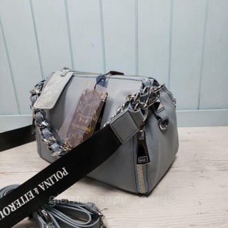 Модная кожаная сумочка Polina & Eiterou , очень качественная мягкая кожа, дорога. . фото 7
