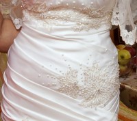 Продам Хорошее качественное Свадебное платье,производство Польша. Размер 42-46, . . фото 3