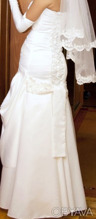 Продам Хорошее качественное Свадебное платье,производство Польша. Размер 42-46, . . фото 1