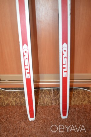 Лыжи Kastle, оригинал (пластиковые), длинна 210 см с классическими креплениями н. . фото 1