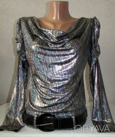 Шикарнейшая блуза"ГолограммА"-пояс в подарок!
ткань микромасло, красиво перелив. . фото 1