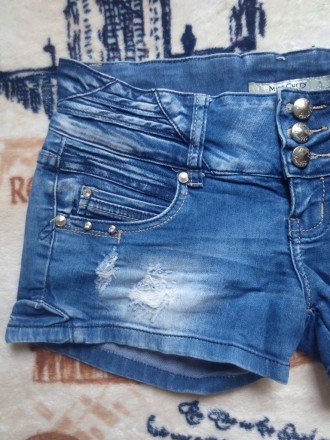 Шорты джинсовые модные короткие. Размер 28 (большемерят, смотрите замеры ниже). . . фото 3