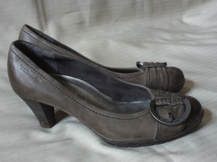 Женские туфли на невысокой (1 см) платформе немецкой фирмы Tamaris
Цвет - серый. . фото 3