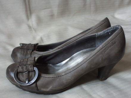 Женские туфли на невысокой (1 см) платформе немецкой фирмы Tamaris
Цвет - серый. . фото 2