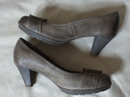 Женские туфли на невысокой (1 см) платформе немецкой фирмы Tamaris
Цвет - серый. . фото 6