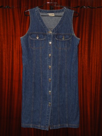 Фирменное джинсовое платье-сарафан от популярного бренда «SEAL», в отличном сост. . фото 2