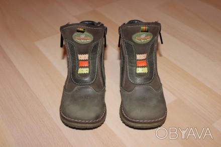 Ботинки зимние темно-зеленые ортопедические Bebetom (Турция). Натуральная кожа. . . фото 1