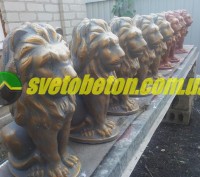 Производим садов- парковые бетонные фигуры льва (лев) для украшения городских ул. . фото 4