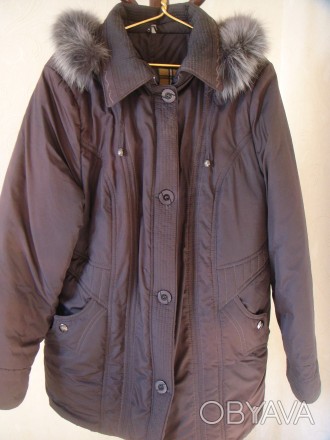 Продам коричневую женскую  зимнюю куртку 54-56 размера. Куртка утепленная, очень. . фото 1