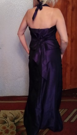 Обалденное платье(юбка+топ) в пол,переливающееся,темно-фиолетовое!Размер 46(може. . фото 5