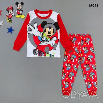 Пижама  Mickey Mouse для мальчика
Состав: 100% хлопок.
Размер:
100 см: Кофта . . фото 1