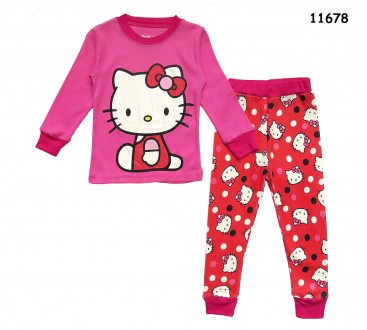 Пижама Hello Kitty, Frozen для девочки
На кофте принт, на штанах рисунки. Соста. . фото 3