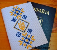 Вышитая обложка на паспорт послужит отличным подарком для близкого человека. Тех. . фото 2