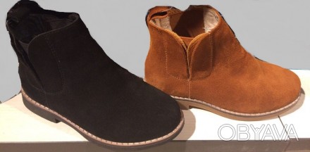 Продам демисезонные утепленные ботинки полусапоги на мальчика 30-35р,верх- натур. . фото 1