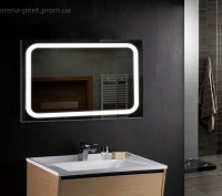 Зеркало с LED подсветкой и рисунком станет ярким и стильным акцентом вашей ванно. . фото 3