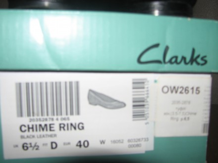 Clarks Chime Ring удобные туфли-  балетки. Верх-кожа, внутри - кожа/текстиль. Уд. . фото 8
