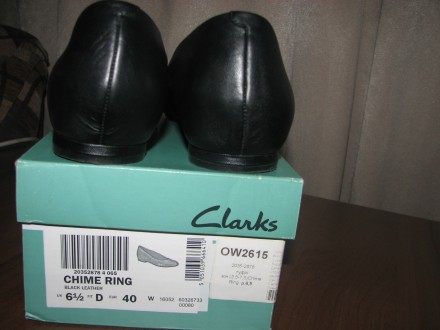 Clarks Chime Ring удобные туфли-  балетки. Верх-кожа, внутри - кожа/текстиль. Уд. . фото 7
