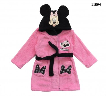 Халат Minnie Mouse для девочки
Пояс по бокам пришит к халатику, на спинке на по. . фото 2